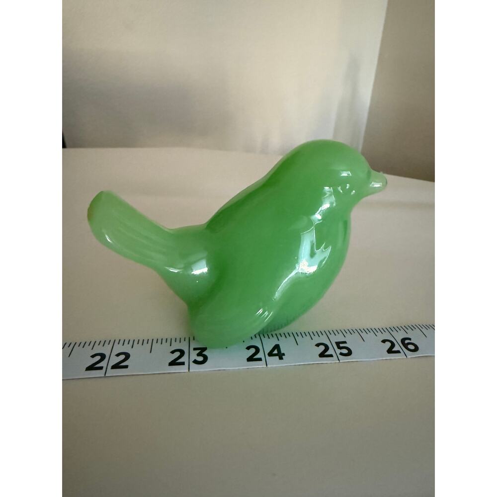 Fenton Green Bird Figure, Vintage Fenton Bird, Fenton Bird